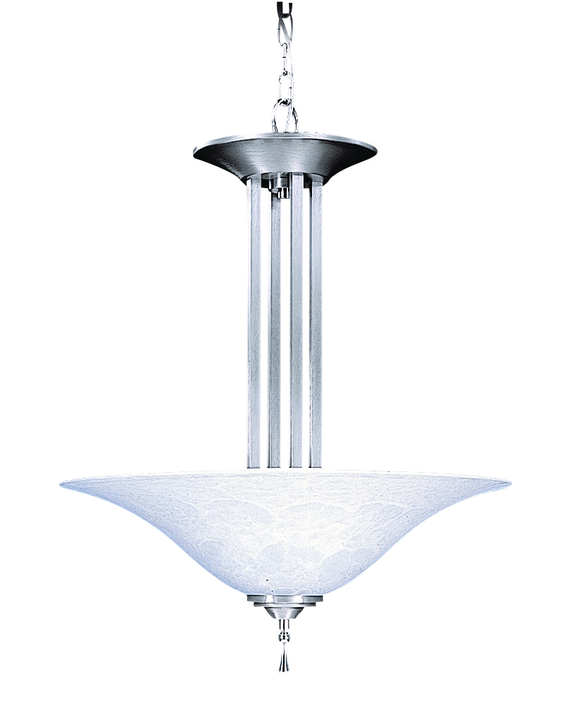 3-Light Brushed Stainless Bellevue Pendant