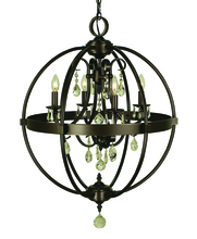 Framburg 1064 MBLACK - 4-Light Matte Black Compass Dining Chandelier