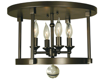 Framburg 1102 BN - 4-Light Brushed Nickel Compass Flush / Semi-Flush Mount