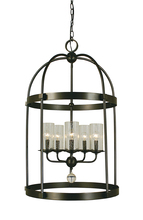 Framburg 1105 MBLACK - 5-Light Matte Black Compass Dining Chandelier