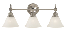 Framburg 2433 BN/AM - 3-Light Brushed Nickel Taylor Sconce