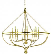 Framburg 5688 BR - 8-Light Brushed Brass Town Foyer Chandelier