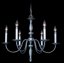 Framburg 7916 SP - 6-Light Satin Pewter Jamestown Dining Chandelier