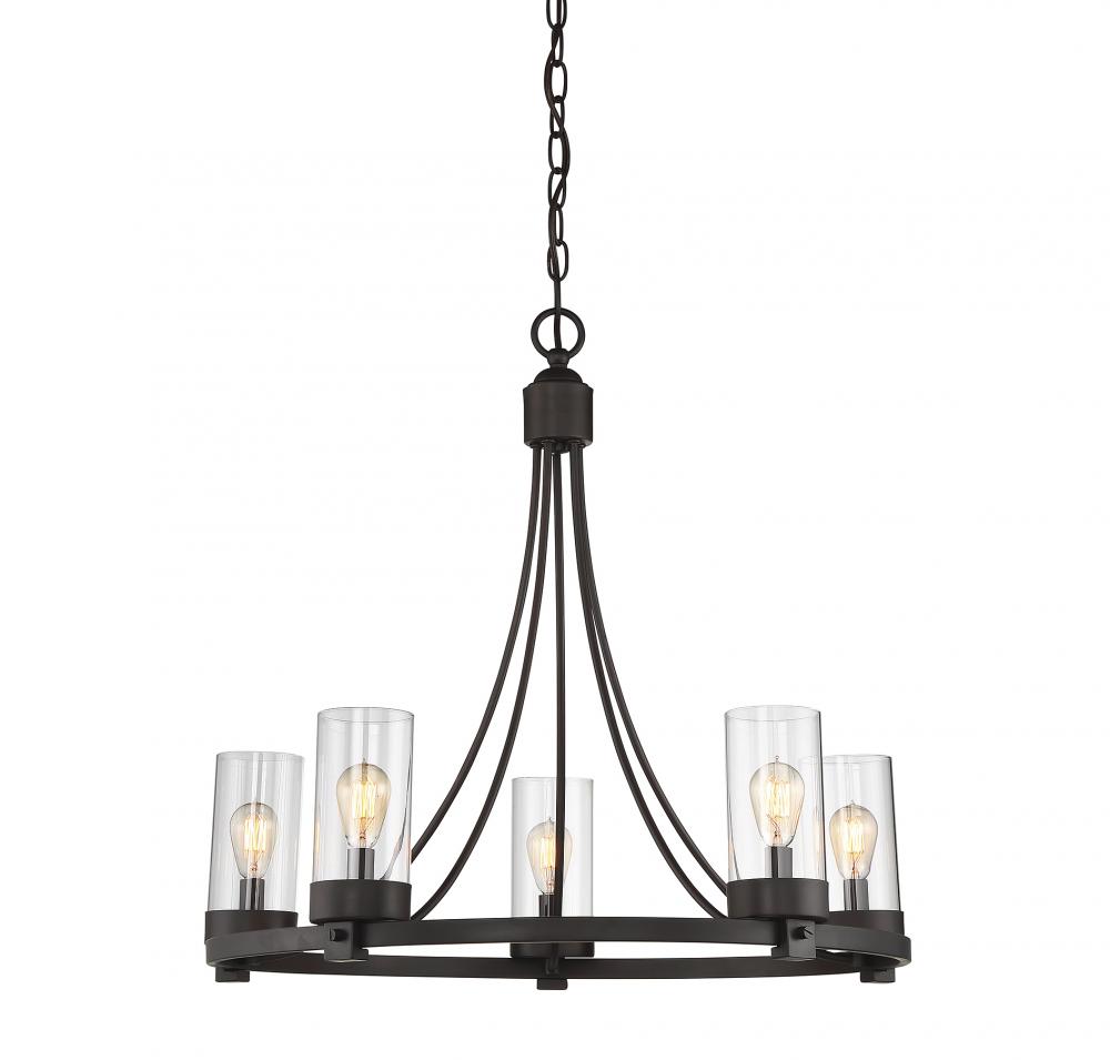 5-Light Chandelier in Oil Rubbed Bronze