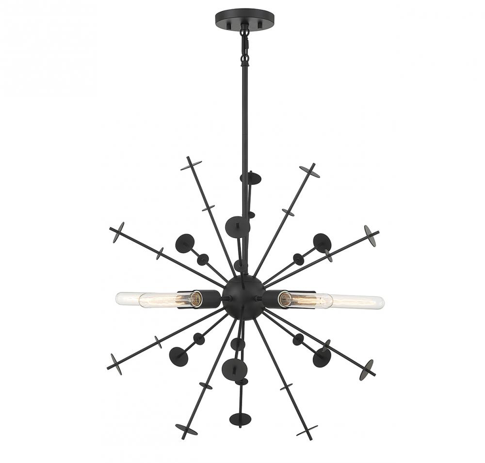 5-Light Pendant in Matte Black