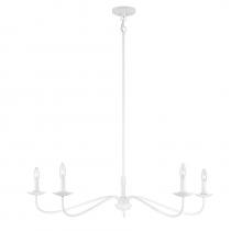 Savoy House Meridian M10085BQW - 5-Light Chandelier in Bisque White