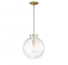 Savoy House Meridian M70068NB - 1-Light Mini Pendant in Natural Brass