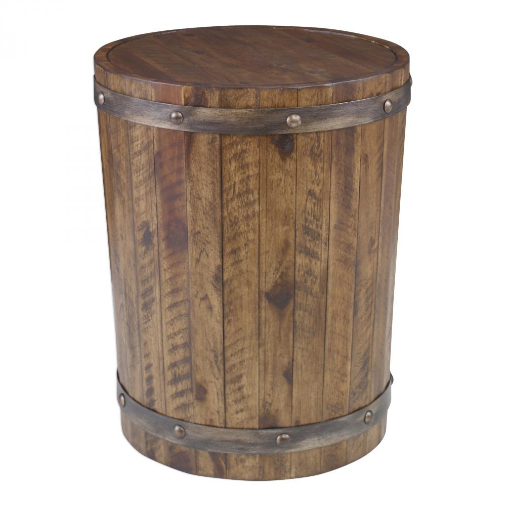 Ceylon Wine Barrel Side Table