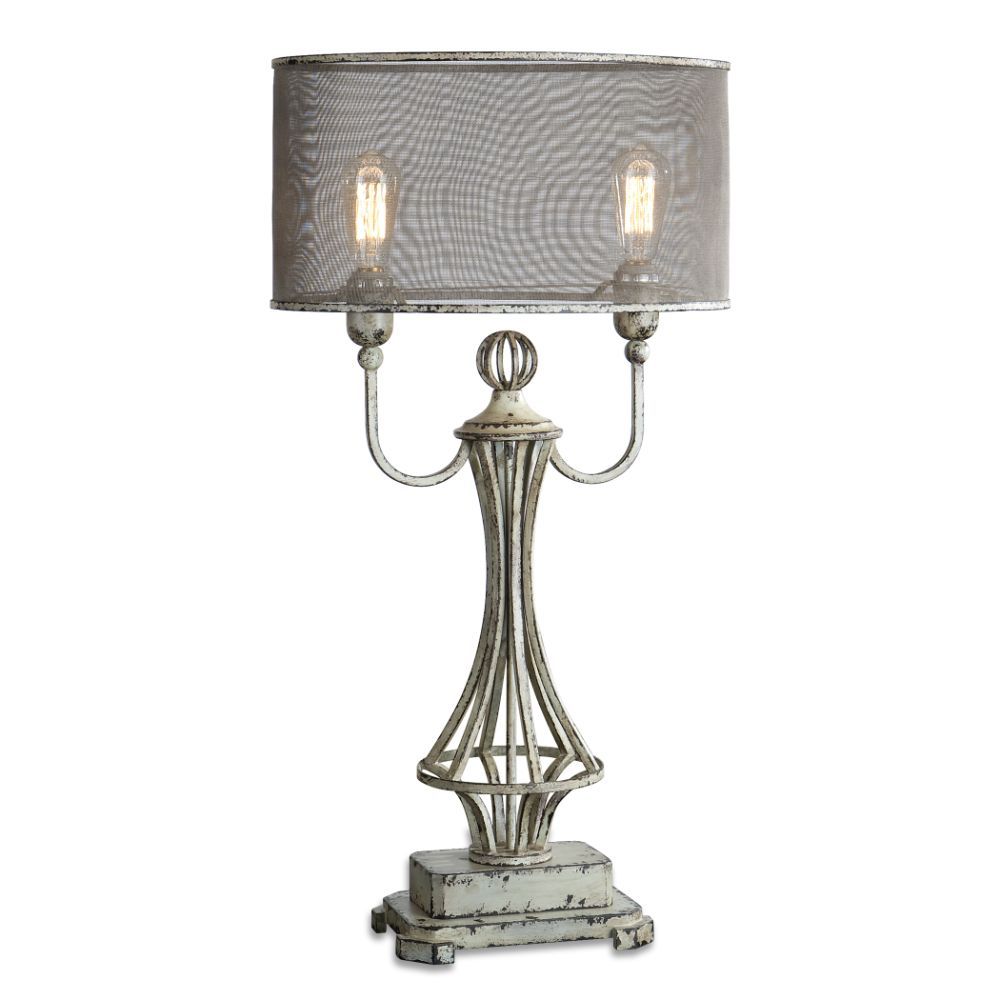 Uttermost Pontoise Aged Ivory Table Lamp