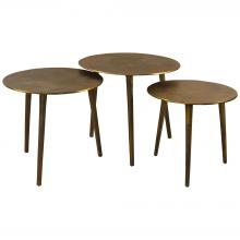 Uttermost 25148 - Kasai Gold Coffee Tables, S/3