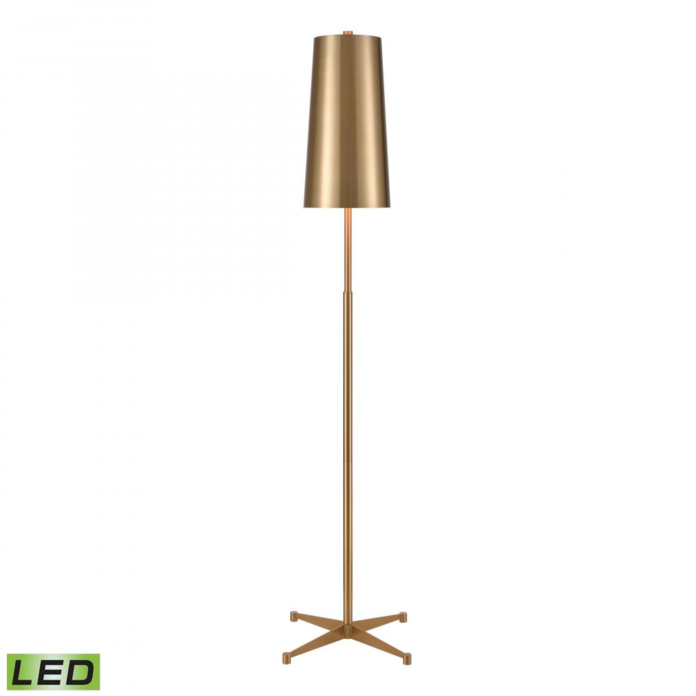 Matthias 65'' High 1-Light Floor Lamp - Aged Brass - Includes LED Bulb