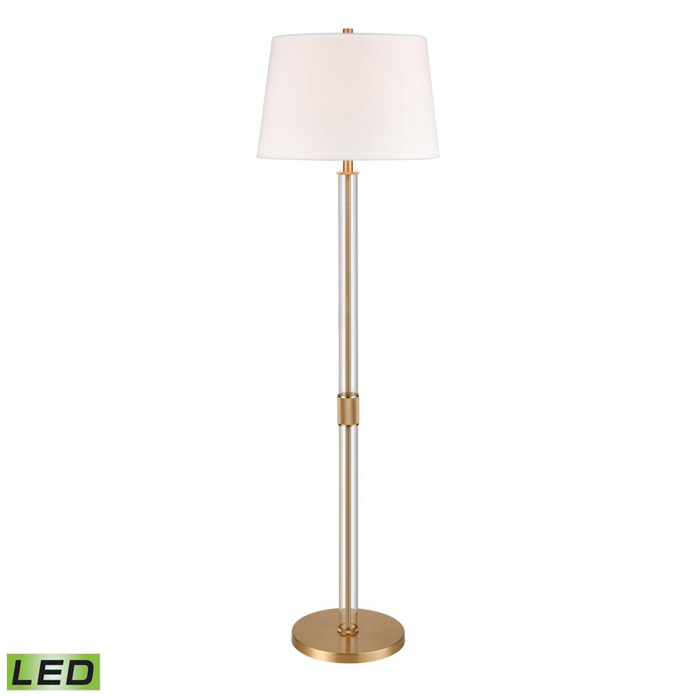 Roseden Court 62'' High 1-Light Floor Lamp - Aged Brass - Includes LED Bulb