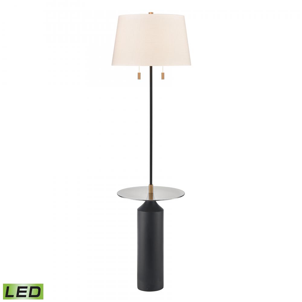 Shelve It 65'' High 2-Light Floor Lamp - Matte Black - Includes LED Bulbs