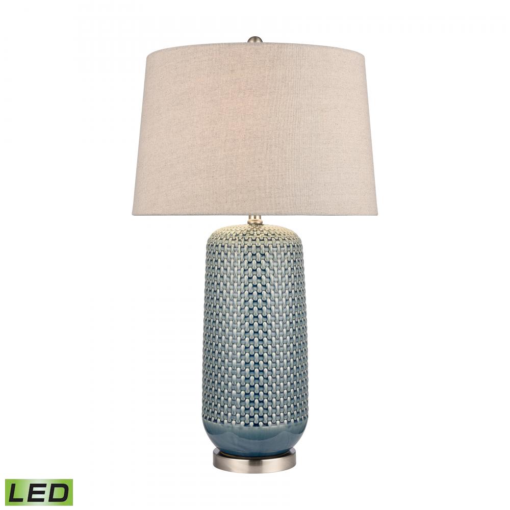 Dawlish Bay 31'' High 1-Light Table Lamp - Blue - Includes LED Bulb