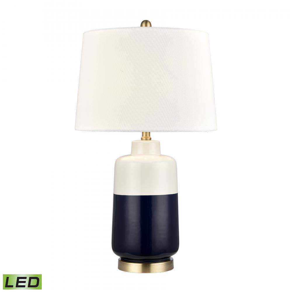 Shotton 27'' High 1-Light Table Lamp - Navy - Includes LED Bulb