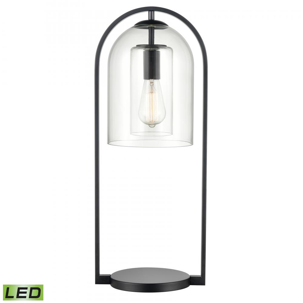 Bell Jar 28'' High 1-Light Desk Lamp - Matte Black - Includes LED Bulb