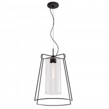 ELK Home 5389-MB-CL - Cere 14.25'' Wide 1-Light Pendant - Matte Black