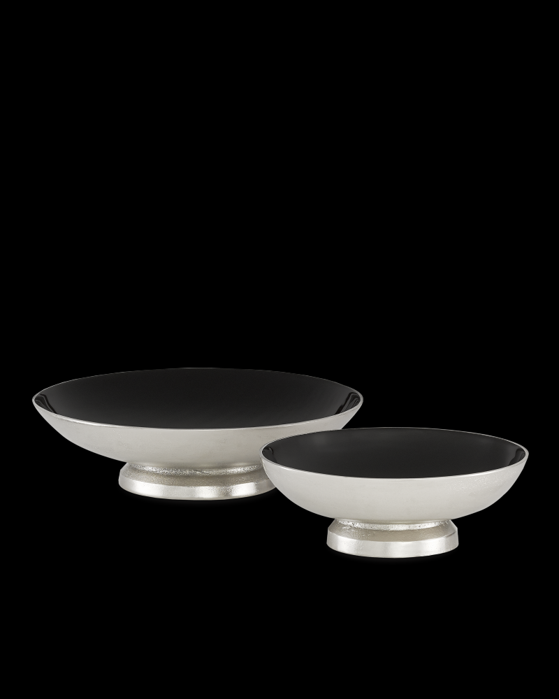 Varu Silver & Black Bowl Set of 2