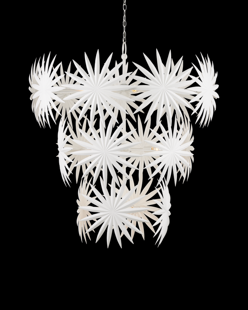 Bismarkia Large White Chandelier