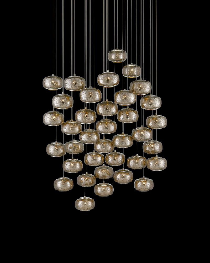 Pepper 36-Light Round Multi-Drop Pendant