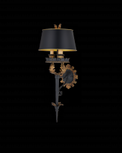 Currey 5412 - The Duke Gold Wall Sconce, Bla