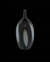 Currey 1200-0409 - Let Us Twist the Glass Tall Black Vase