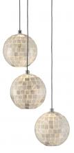 Currey 9000-0717 - Finhorn 3-Light Round Multi-Drop Pendant