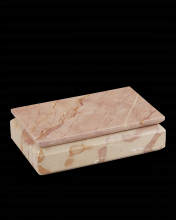 Currey 1200-0802 - Leslie Rosa Marble Box