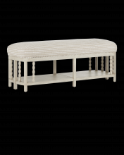 Currey 7000-0672 - Norene Gray Bench, Demetria Pa